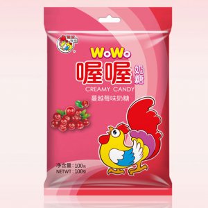 喔喔风味奶糖袋装（蔓越莓）