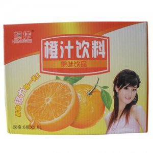 恒伟橙汁饮料果味饮品2.5Lx6瓶
