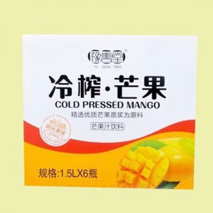 豫善堂冷榨芒果汁饮料1.5LX6瓶