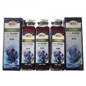 戴家兄弟100%野生蓝莓果浆果肉型420ml