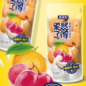 爱麦粒果然了得果脯吐司面包290克