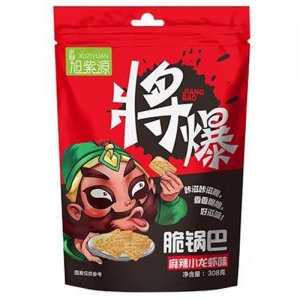 旭紫源脆锅巴麻辣小龙虾味膨化食品招