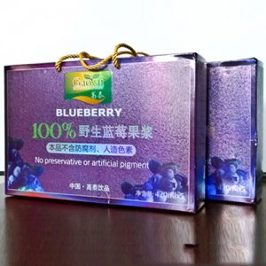 高泰100%野生蓝莓果浆礼品包装盒