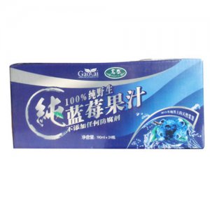 高泰百分百纯野生蓝莓果汁箱装