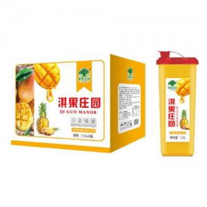 淇果庄园芒果凤梨复合果汁1.5LX6