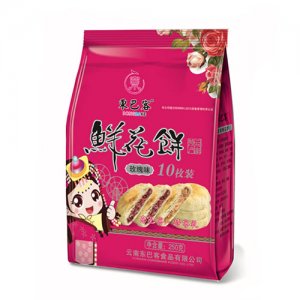 东巴客鲜花饼玫瑰味250g