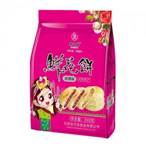 东巴客鲜花饼玫瑰味240g