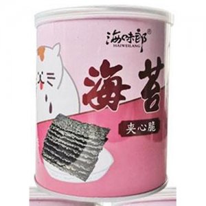 海味郎罐装海苔夹心脆巴且木味休闲食