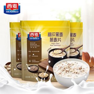 西麦高纤黑麦燕麦片450g