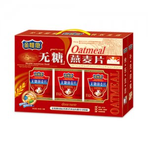 金惟他无糖燕麦片礼盒三罐装600克