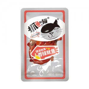 抓鱼的猫香辣鱿鱼