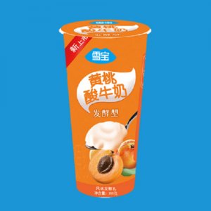 雪宝黄桃味酸牛奶