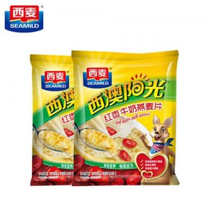 西麦西澳阳光红枣牛奶燕麦片560g