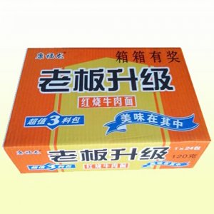 康福龙老板升级红烧牛肉面箱装