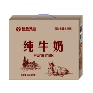 杨森乳业纯牛奶盒礼盒