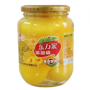 乐万家冰糖桃罐头500g