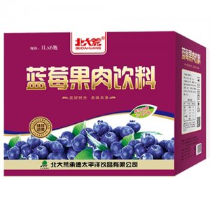 北大荒蓝莓果肉饮料1Lx6瓶