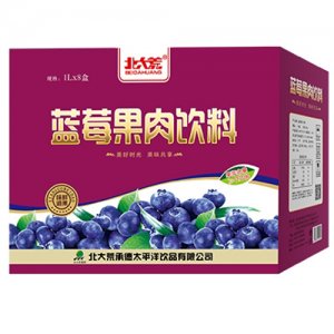 北大荒蓝莓果肉饮料1Lx8盒
