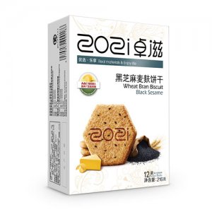 卓滋黑芝麻麦麸饼干