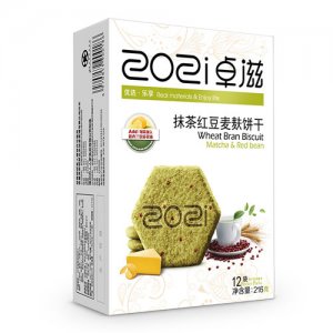 卓滋抹茶红豆麦麸饼干