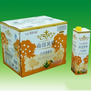心爱南国风情芦荟蜜橙汁饮料1LX12