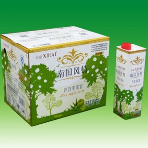 心爱南国风情芦荟苹果汁饮料1LX12