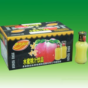 世外农庄生榨水蜜桃汁饮品250mlX15