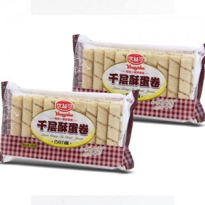 优益可千层酥蛋卷巧克力味150g