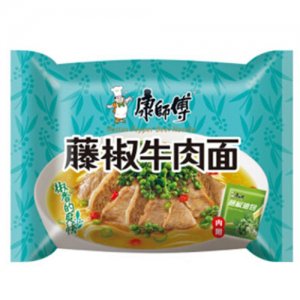 康师傅藤椒牛肉面袋