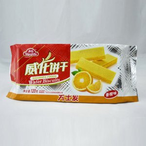 万士发威化饼干香橙味120g