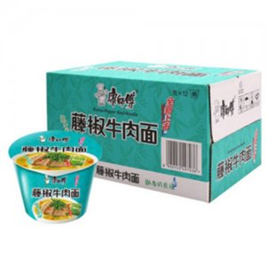 康师傅藤椒牛肉面桶面箱装