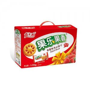 嘉士利草莓味果酱夹心饼干1.28kg