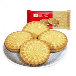 三牛夹心白脱味饼干150g