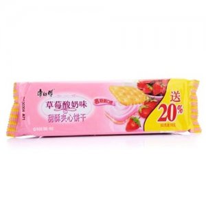 康师傅草莓酸奶味甜酥夹心饼干16g