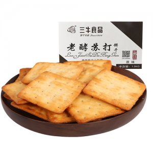 三牛老酵苏打饼干原味1500g