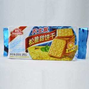 万士发松脆甜饼干200g