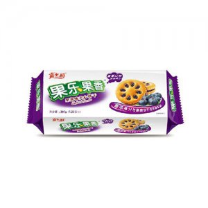 嘉士利蓝莓味果酱夹心饼干205g