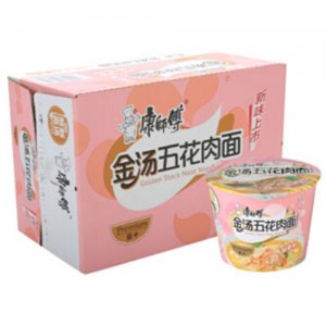 康师傅金汤五花肉面桶面箱装