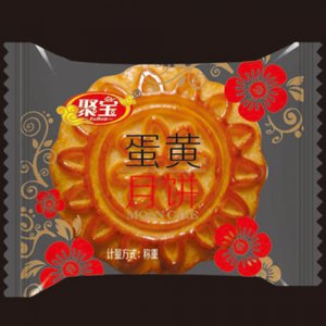 聚宝蛋黄月饼红