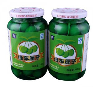 冠荣绿色车厘子罐头罐装