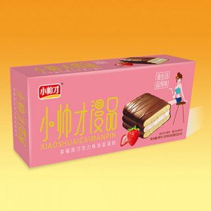 小帅才漫品草莓黑巧克力涂层蛋糕180g