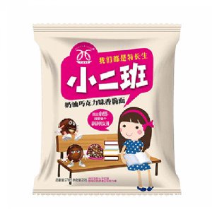 华夏百分小班系列干吃面奶油巧克力味