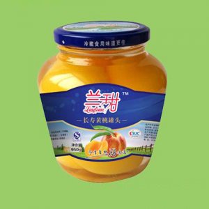 兰甜长寿黄桃罐头950g