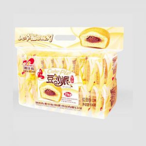 雅佳福豆沙派红豆味500g