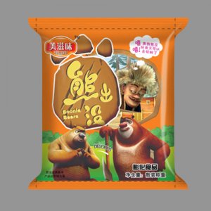 美滋味熊出没膨化食品橙