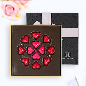 巧爵创意巧克力夹心爱心形礼盒装