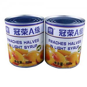 冠荣A级黄桃罐头罐装