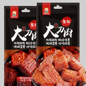 鸿洲东北大刀肉调味面制食品150g