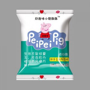 好趣味小猪佩佩鲜香芝麻海苔味点心面