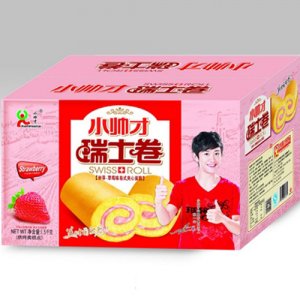 小帅才瑞士卷1500克草莓味